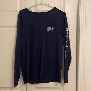 Dark Blue Women’s vintage Whale long-sleeve